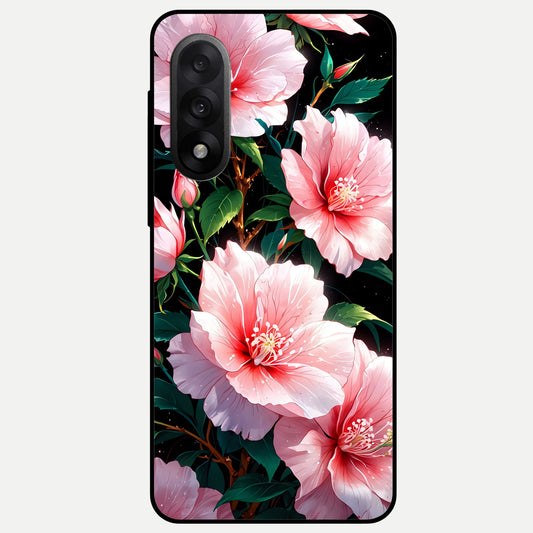  Peach Flower Glass Case For Oneplus Nord 5 back cover – full design glossy printed glass finish
