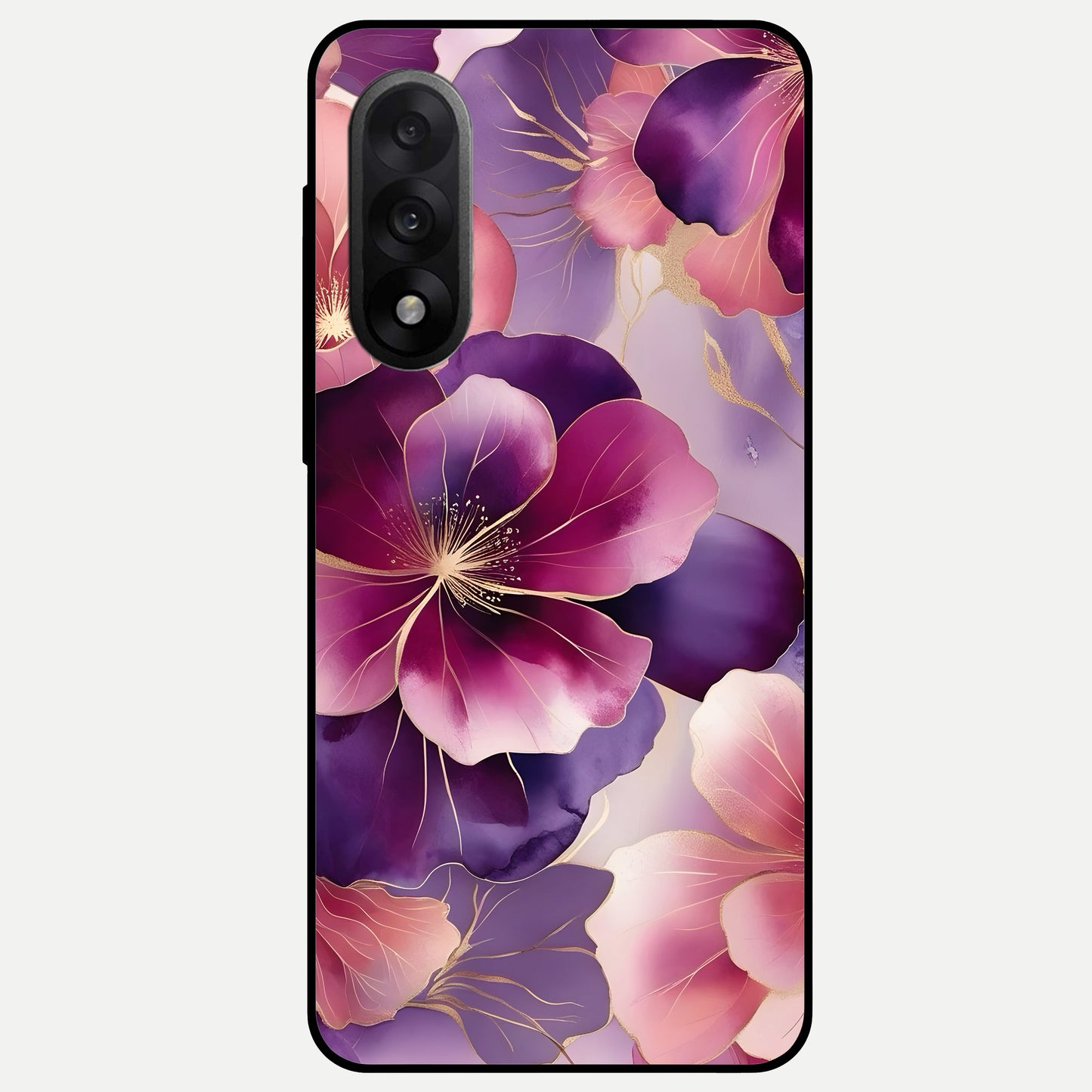  Pink Bouquet Florals Glass Case For Oneplus Nord 5 back cover – full design glossy printed glass finish