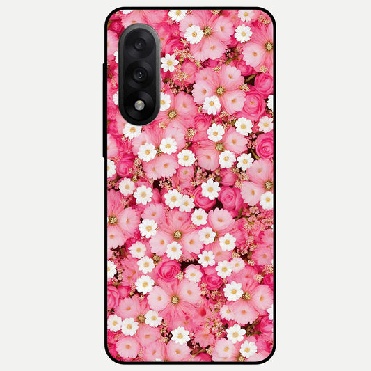  Pink Daisy Bliss Glass Case For Oneplus Nord 5 back cover – full design glossy printed glass finish