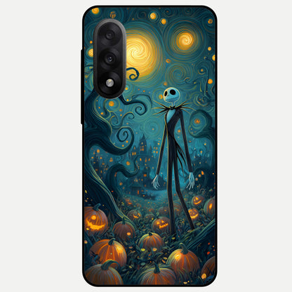  Pumpkin Moon Night Glass Case For Oneplus Nord 5 back cover – full design glossy printed glass finish