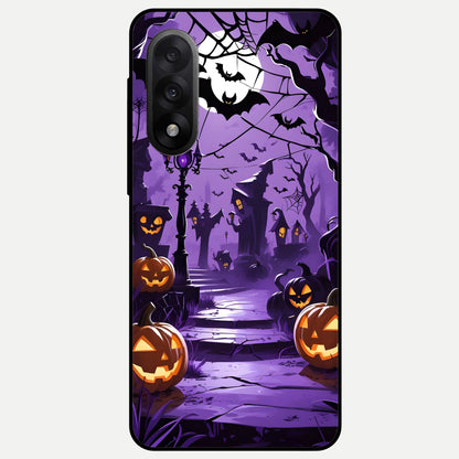  Pumpkin Patch Halloween Glass Case For Oneplus Nord 5 back cover – full design glossy printed glass finish
