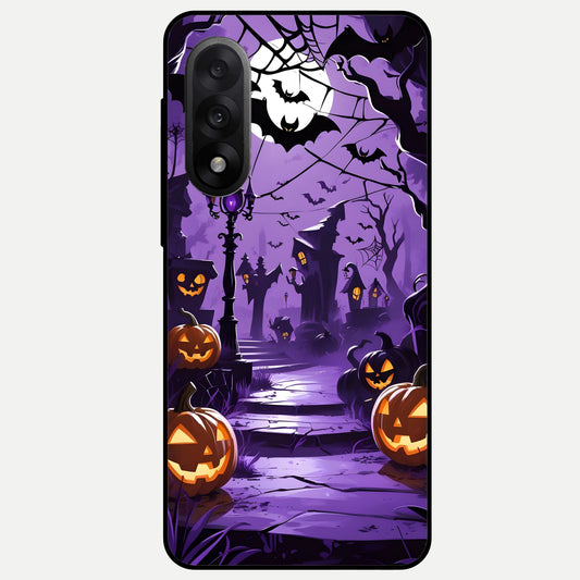  Pumpkin Patch Halloween Glass Case For Oneplus Nord 5 back cover – full design glossy printed glass finish