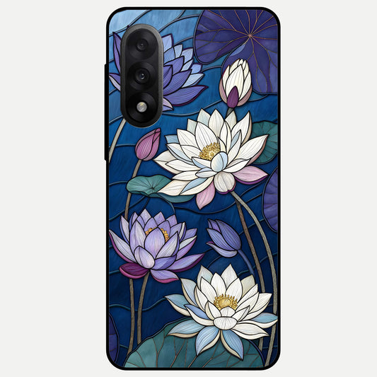  Purple Lotus Stained Glass Case For Oneplus Nord 5 back cover – full design glossy printed glass finish