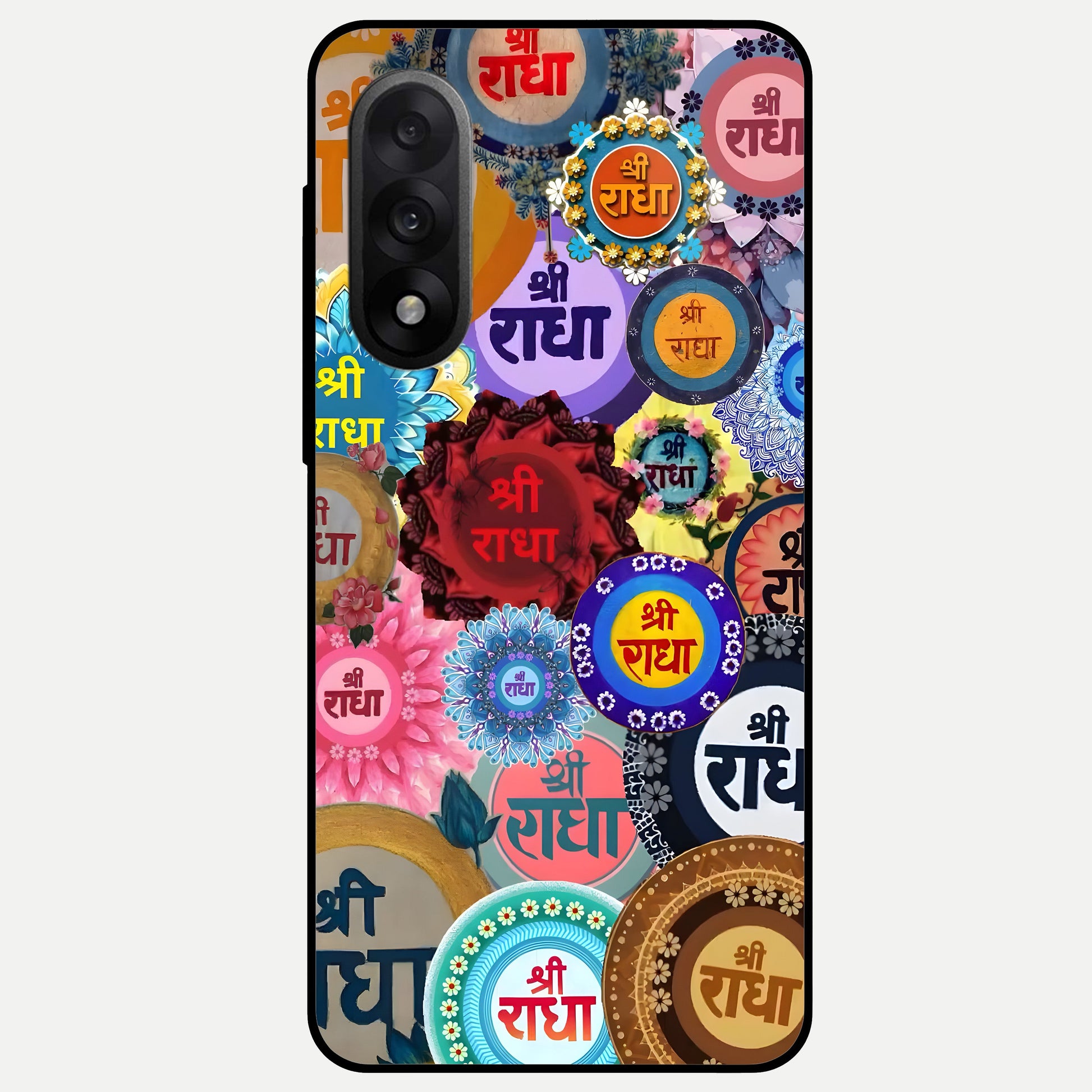  Radha Divine Bloom Glass Case For Oneplus Nord 5 back cover – full design glossy printed glass finish