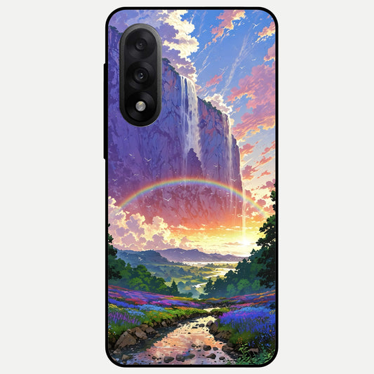  Rainbow Valley Dream Glass Case For Oneplus Nord 5 back cover – full design glossy printed glass finish