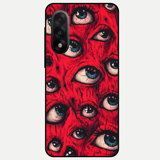  Red Eyes Pattern Glass Case For Oneplus Nord 5 back cover – full design glossy printed glass finish