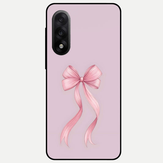  Soft Blush Bow Glass Case For Oneplus Nord 5 back cover – full design glossy printed glass finish