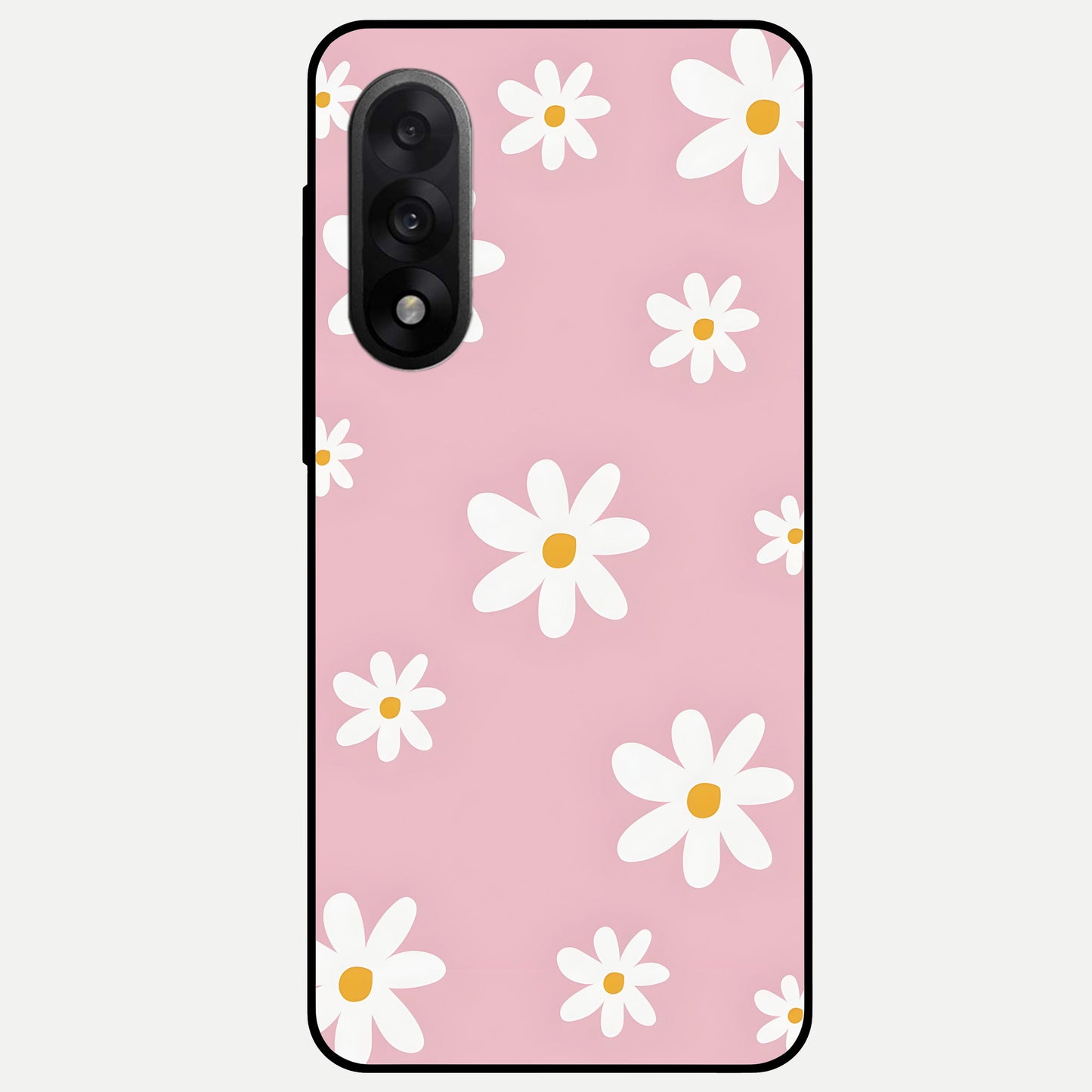  Soft Daisy Bliss Glass Case For Oneplus Nord 5 back cover – full design glossy printed glass finish
