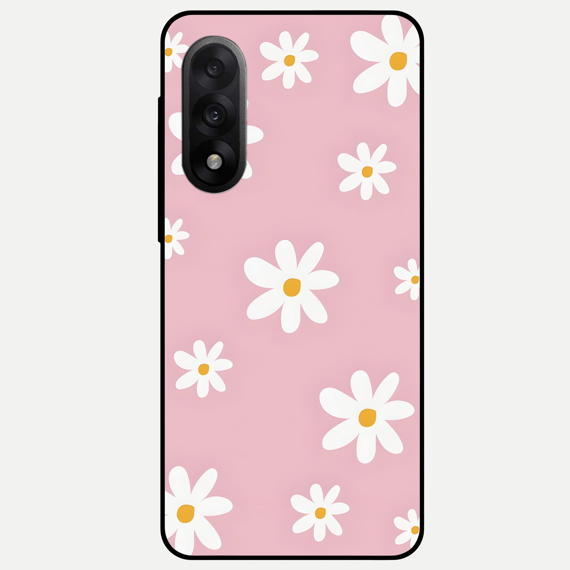  Soft Daisy Bliss Glass Case For Oneplus Nord 5 back cover – full design glossy printed glass finish