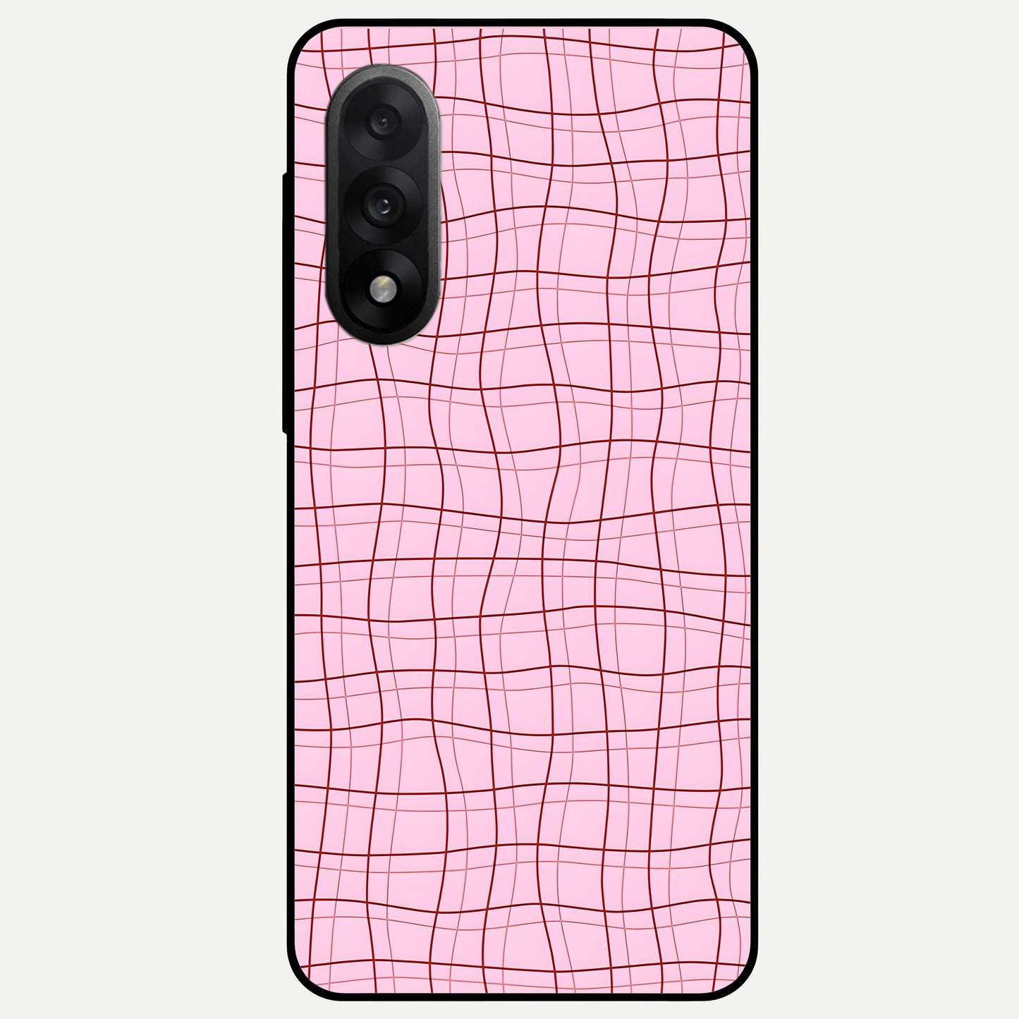  Soft Grid Bliss Glass Case For Oneplus Nord 5 back cover – full design glossy printed glass finish