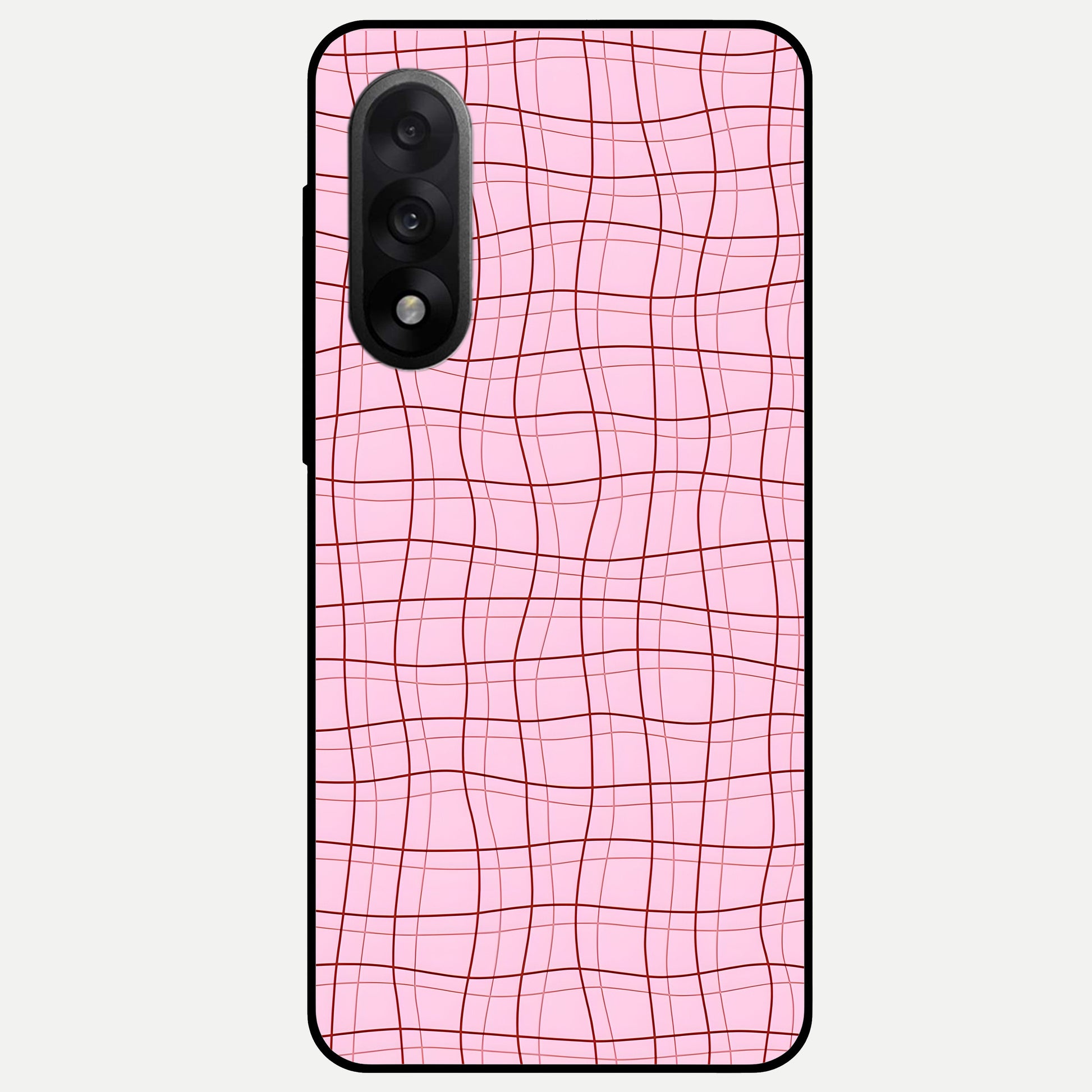  Soft Grid Bliss Glass Case For Oneplus Nord 5 back cover – full design glossy printed glass finish
