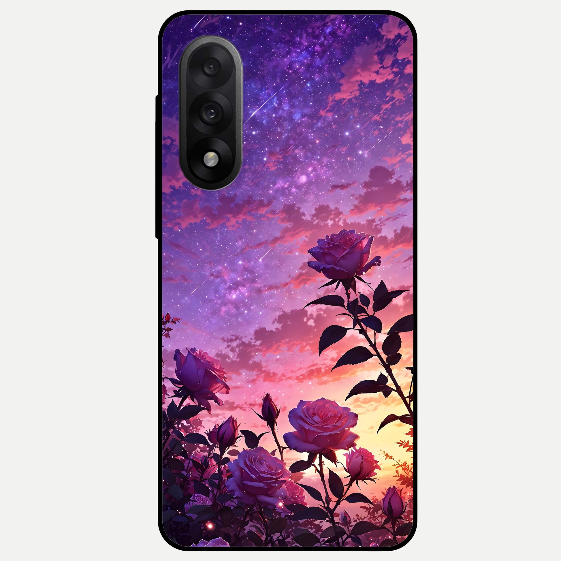  Starlit Rose Twilight Glass Case For Oneplus Nord 5 back cover – full design glossy printed glass finish