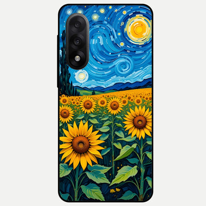  Starry Sunflower Dreams Glass Case For Oneplus Nord 5 back cover – full design glossy printed glass finish
