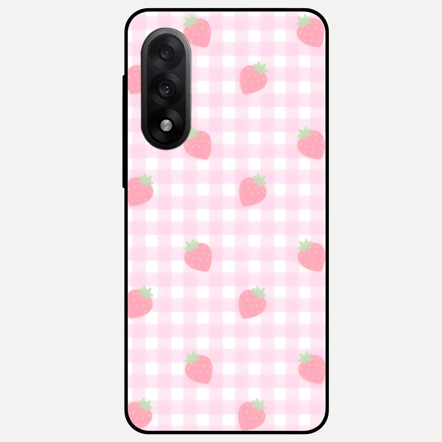  Strawberry Picnic Love Glass Case For Oneplus Nord 5 back cover – full design glossy printed glass finish