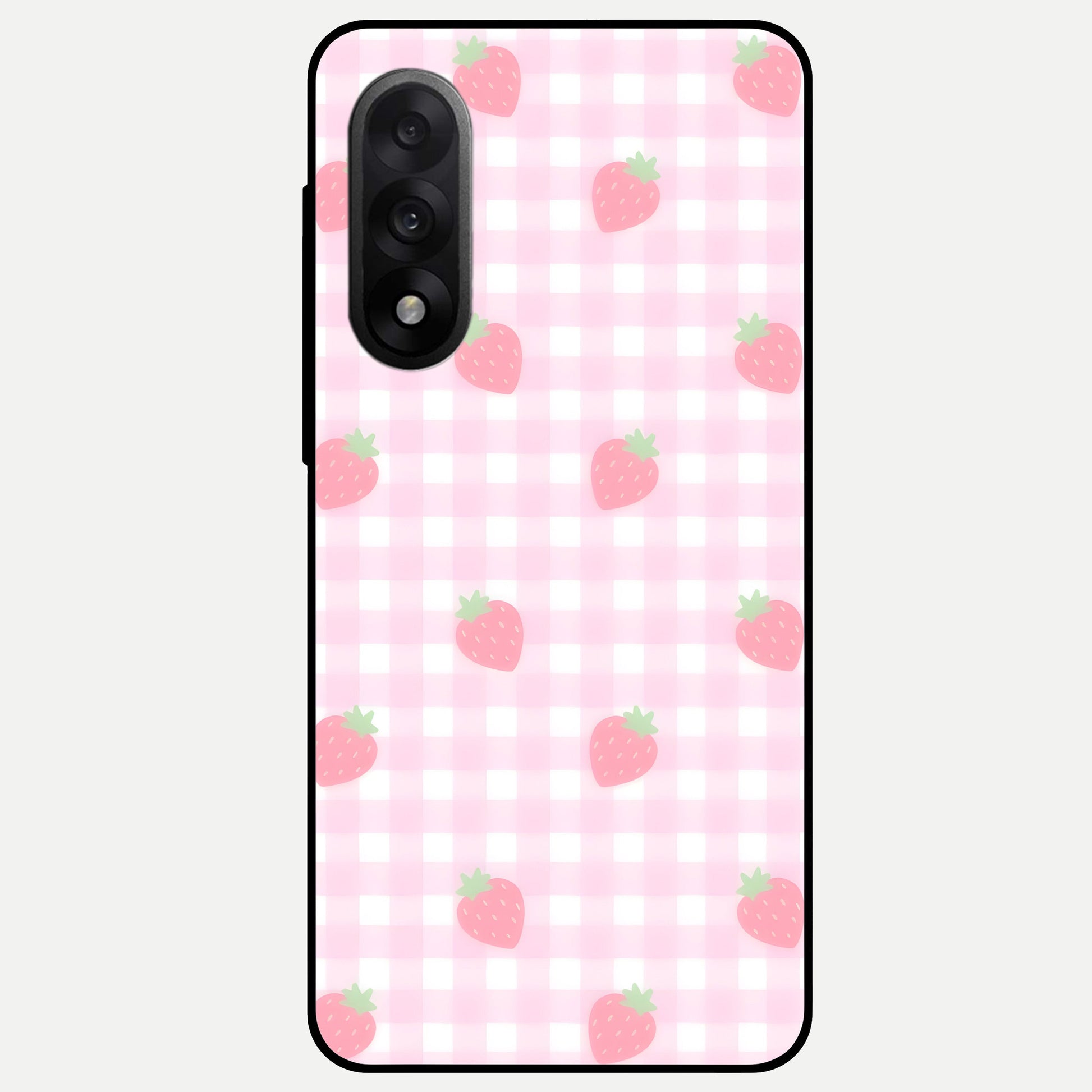  Strawberry Picnic Love Glass Case For Oneplus Nord 5 back cover – full design glossy printed glass finish