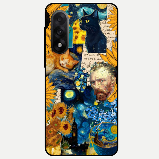  Sunflower Chic Mood Custom Name Glass Case For Oneplus Nord 5 back cover – full design glossy printed glass finish