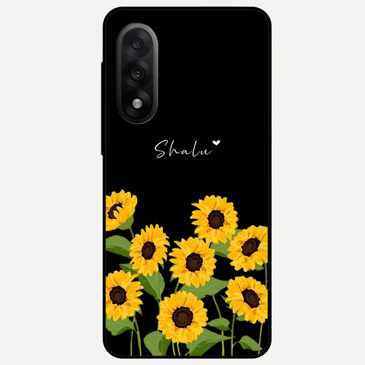  Sunflower Sky Bloom Glass Case For Oneplus Nord 5 back cover – full design glossy printed glass finish