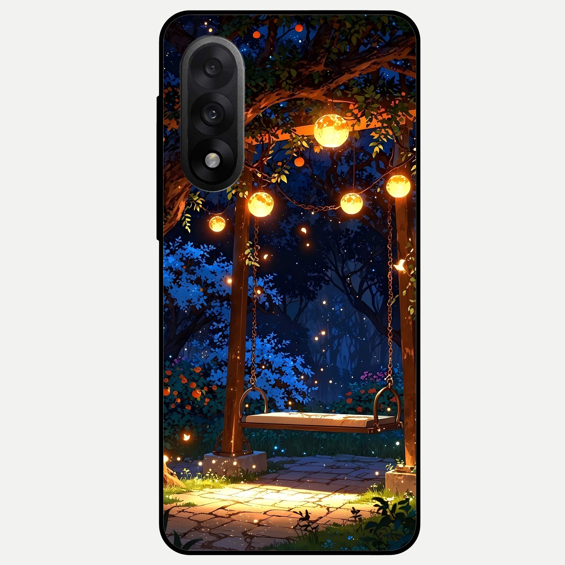  Twilight Garden Swing Glass Case For Oneplus Nord 5 back cover – full design glossy printed glass finish