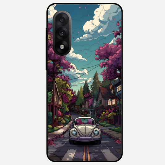  Vintage Street Drive Glass Case For Oneplus Nord 5 back cover – full design glossy printed glass finish