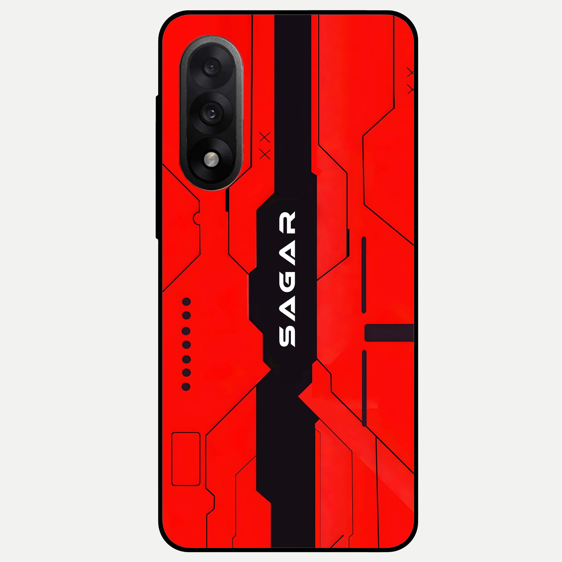  Voltage Rise CYBERPUNK Custom Name Glass Case For Oneplus Nord 5 back cover – personalized glossy printed glass finish