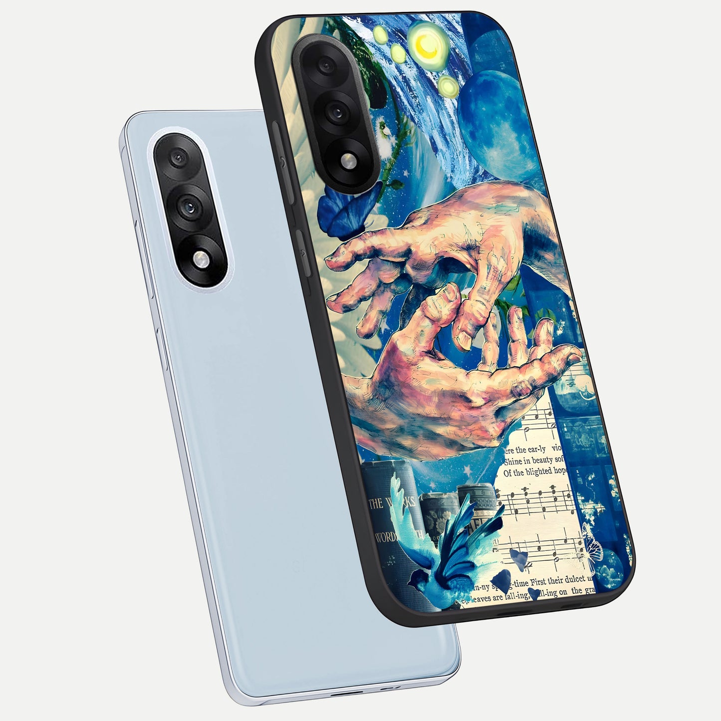  Aesthetic Divider phone case For Oneplus Nord 5 showing premium glass back cover with detailed artwork