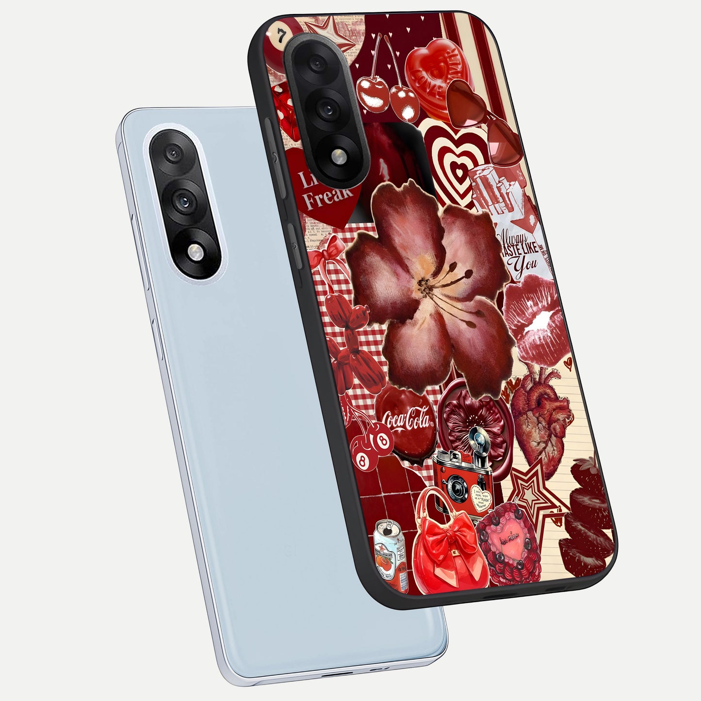  Aesthetic Little Freak phone case For Oneplus Nord 5 showing premium glass back cover with detailed artwork