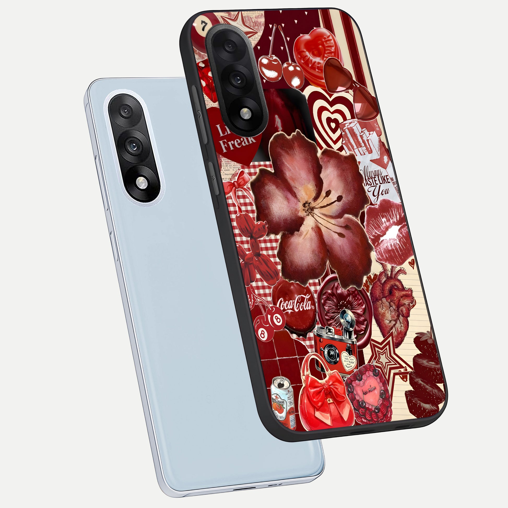  Aesthetic Little Freak phone case For Oneplus Nord 5 showing premium glass back cover with detailed artwork