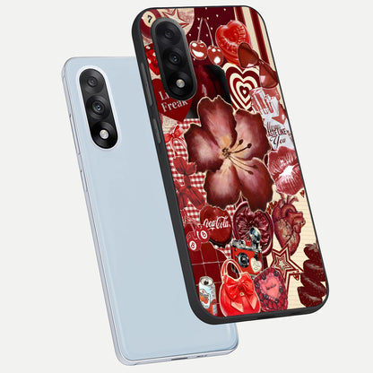  Aesthetic Little Freak phone case For Oneplus Nord 5 showing premium glass back cover with detailed artwork