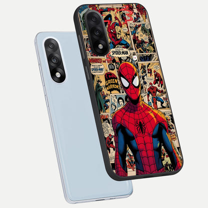  Aesthetic Spider phone case For Oneplus Nord 5 showing premium glass back cover with detailed artwork