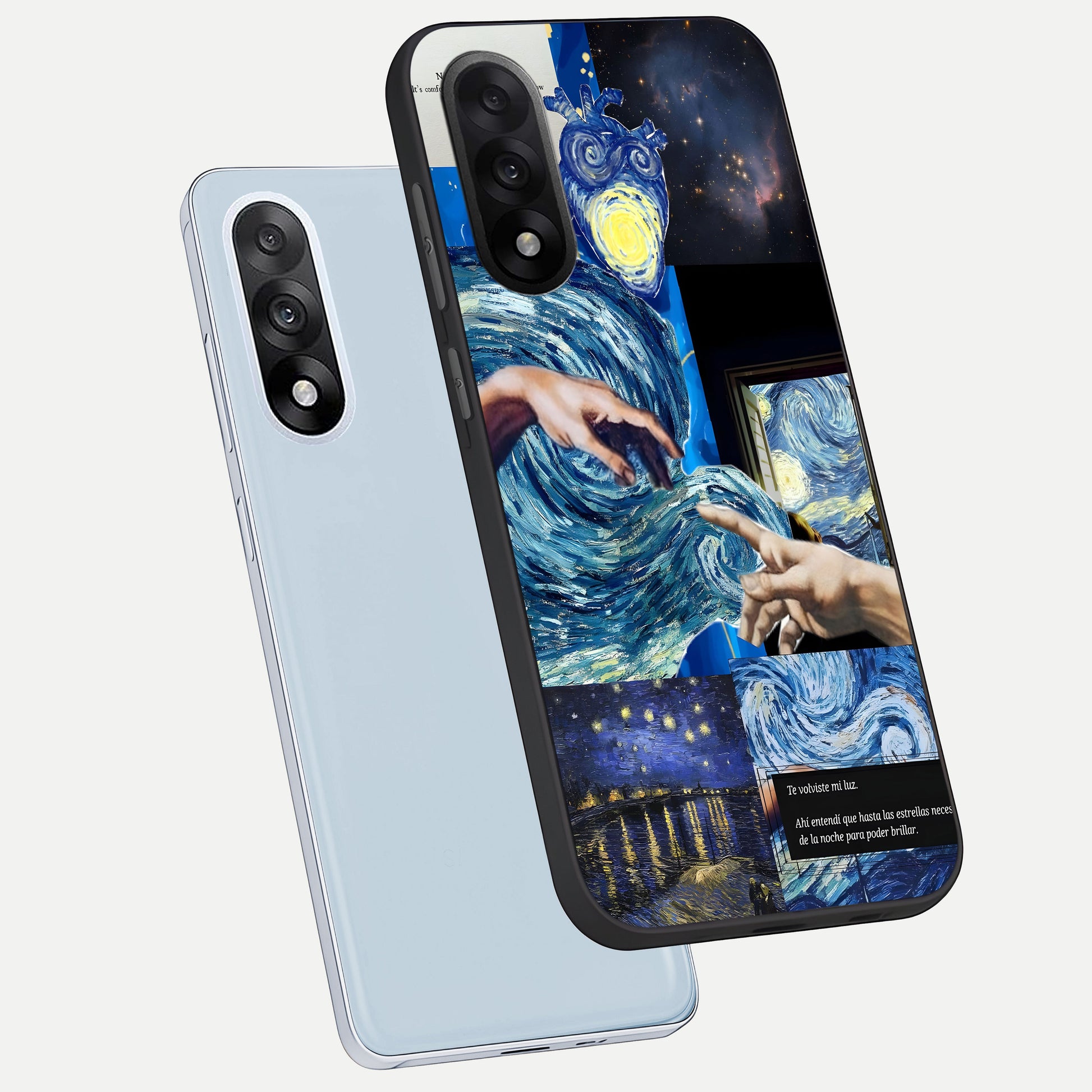  Aesthetic Vando Hands phone case For Oneplus Nord 5 showing premium glass back cover with detailed artwork