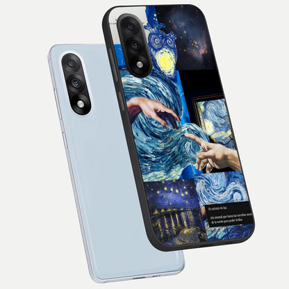  Aesthetic Vando Hands phone case For Oneplus Nord 5 showing premium glass back cover with detailed artwork