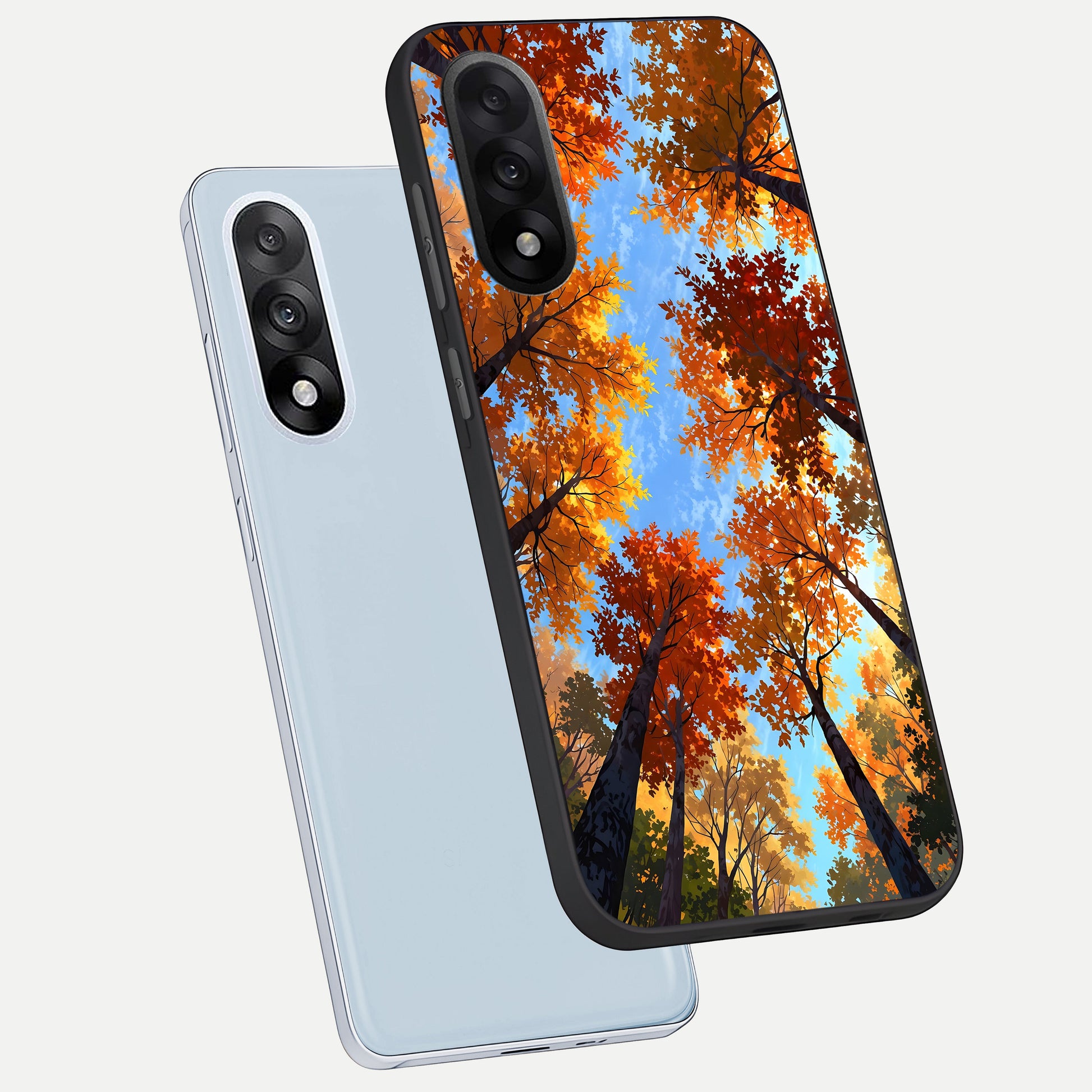 Autumn Sky Rise phone case For Oneplus Nord 5 showing premium glass back cover with detailed artwork
