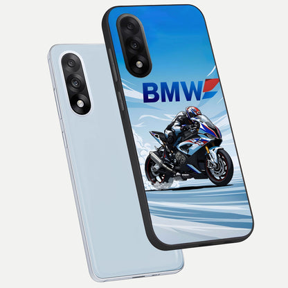  BMW Power Drift phone case For Oneplus Nord 5 showing premium glass back cover with detailed artwork