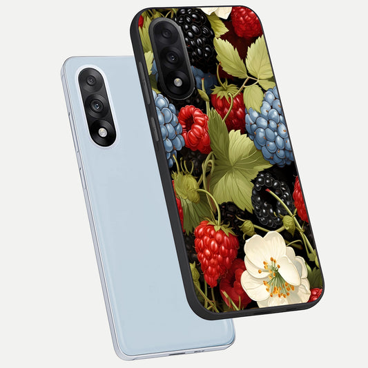  Berry Bloom Charm phone case For Oneplus Nord 5 showing premium glass back cover with detailed artwork