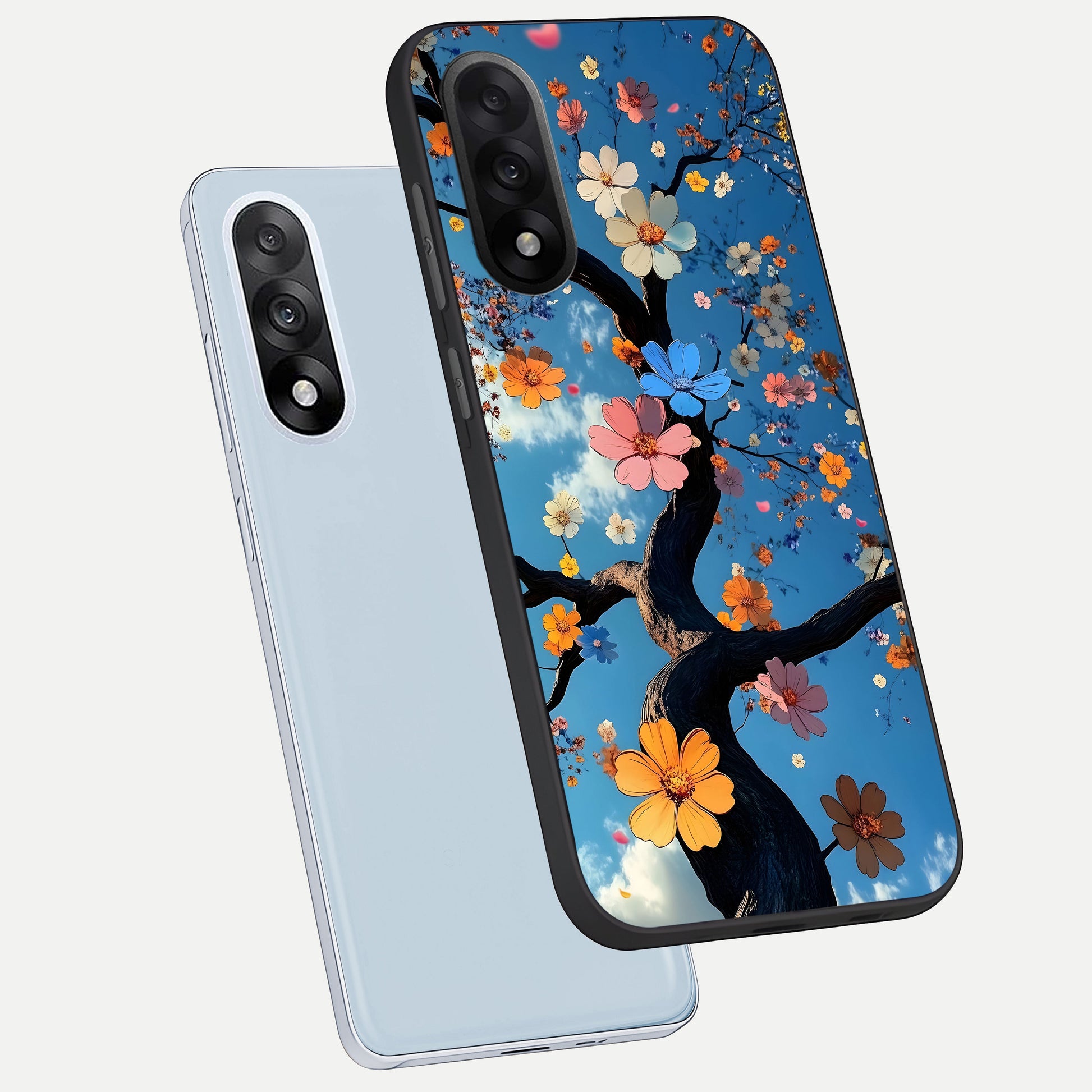  Blossom Dream Sky phone case For Oneplus Nord 5 showing premium glass back cover with detailed artwork