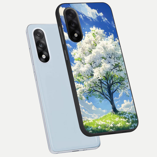  Blossom Sky Serenity phone case For Oneplus Nord 5 showing premium glass back cover with detailed artwork