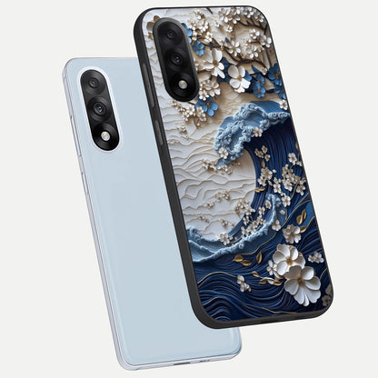  Blossom Wave Art phone case For Oneplus Nord 5 showing premium glass back cover with detailed artwork