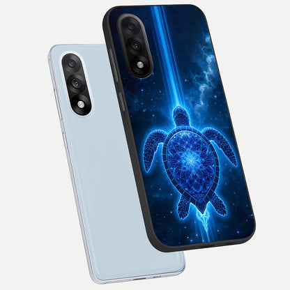  Blue Galaxy Turtle phone case For Oneplus Nord 5 showing premium glass back cover with detailed artwork