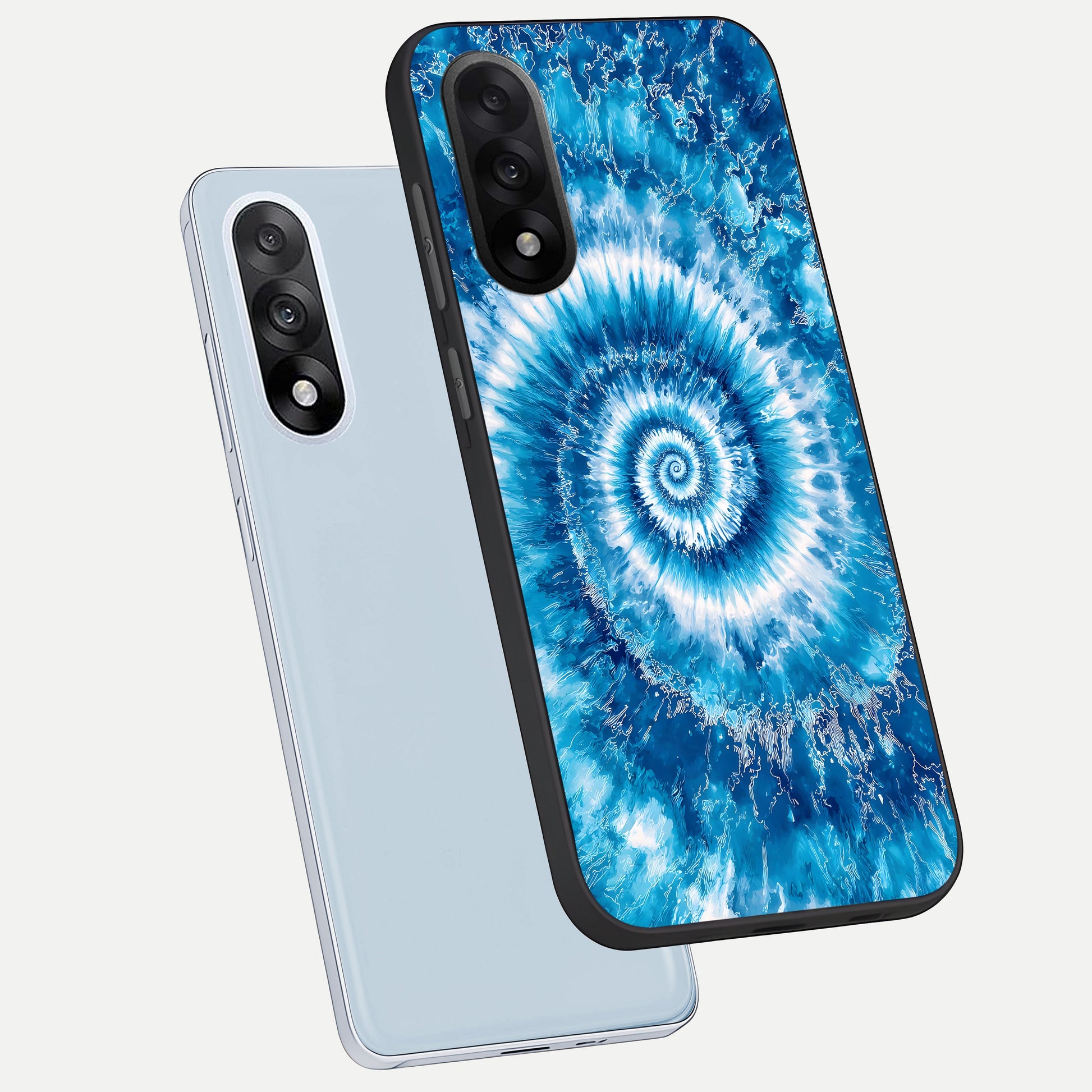  Blue Galaxy Wave phone case For Oneplus Nord 5 showing premium glass back cover with detailed artwork