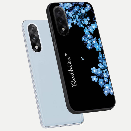  Blue Petal Dream Custom Name phone case For Oneplus Nord 5 showing premium glass back cover with detailed artwork