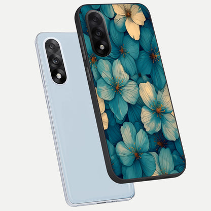  Blue Shade Floral phone case For Oneplus Nord 5 showing premium glass back cover with detailed artwork
