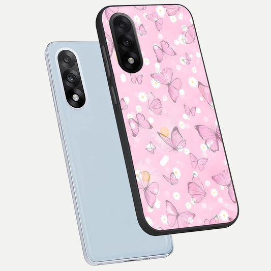  Blush Butterfly Garden phone case For Oneplus Nord 5 showing premium glass back cover with detailed artwork