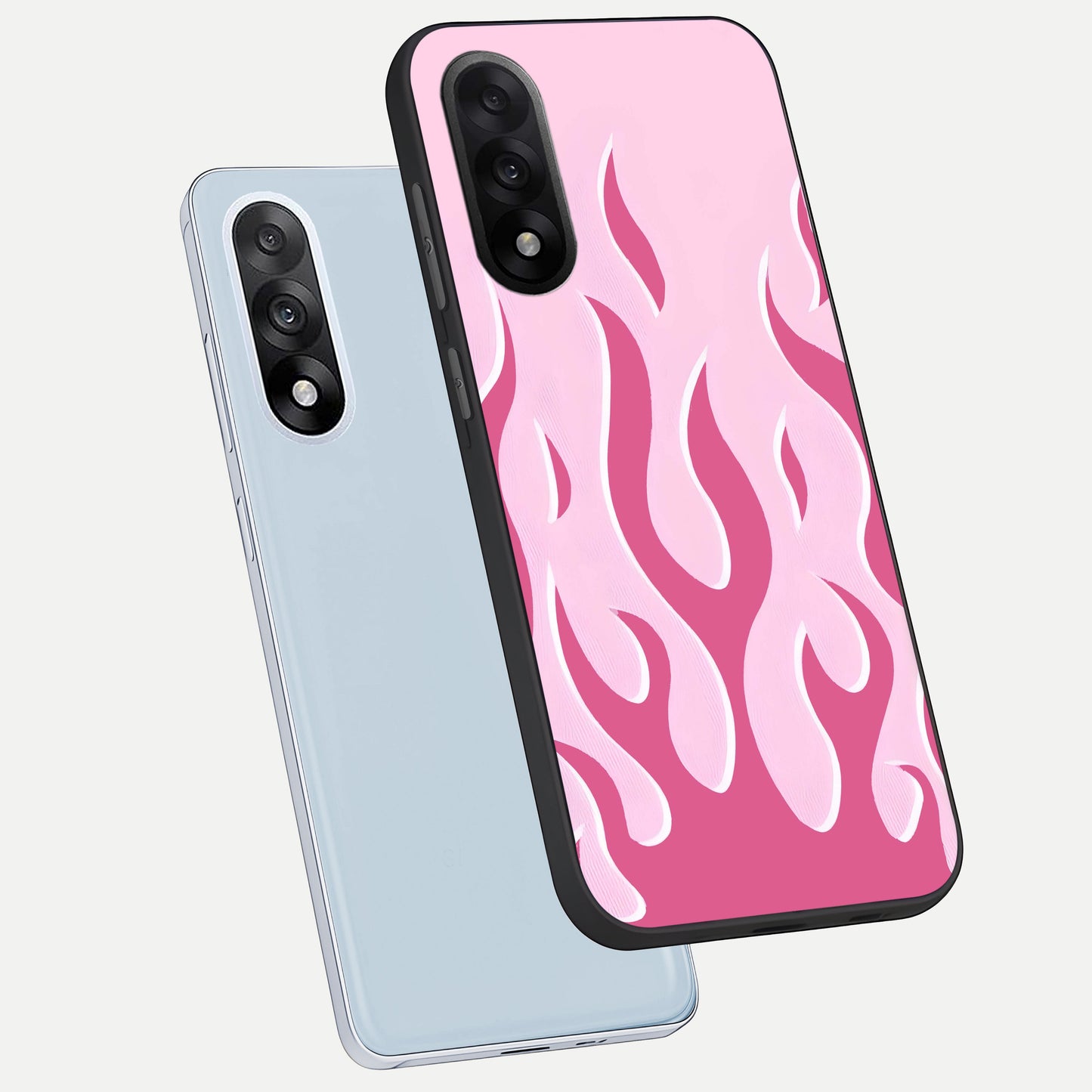  Blush Flame Energy phone case For Oneplus Nord 5 showing premium glass back cover with detailed artwork