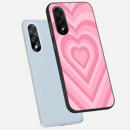  Blush Heart Waves phone case For Oneplus Nord 5 showing premium glass back cover with detailed artwork