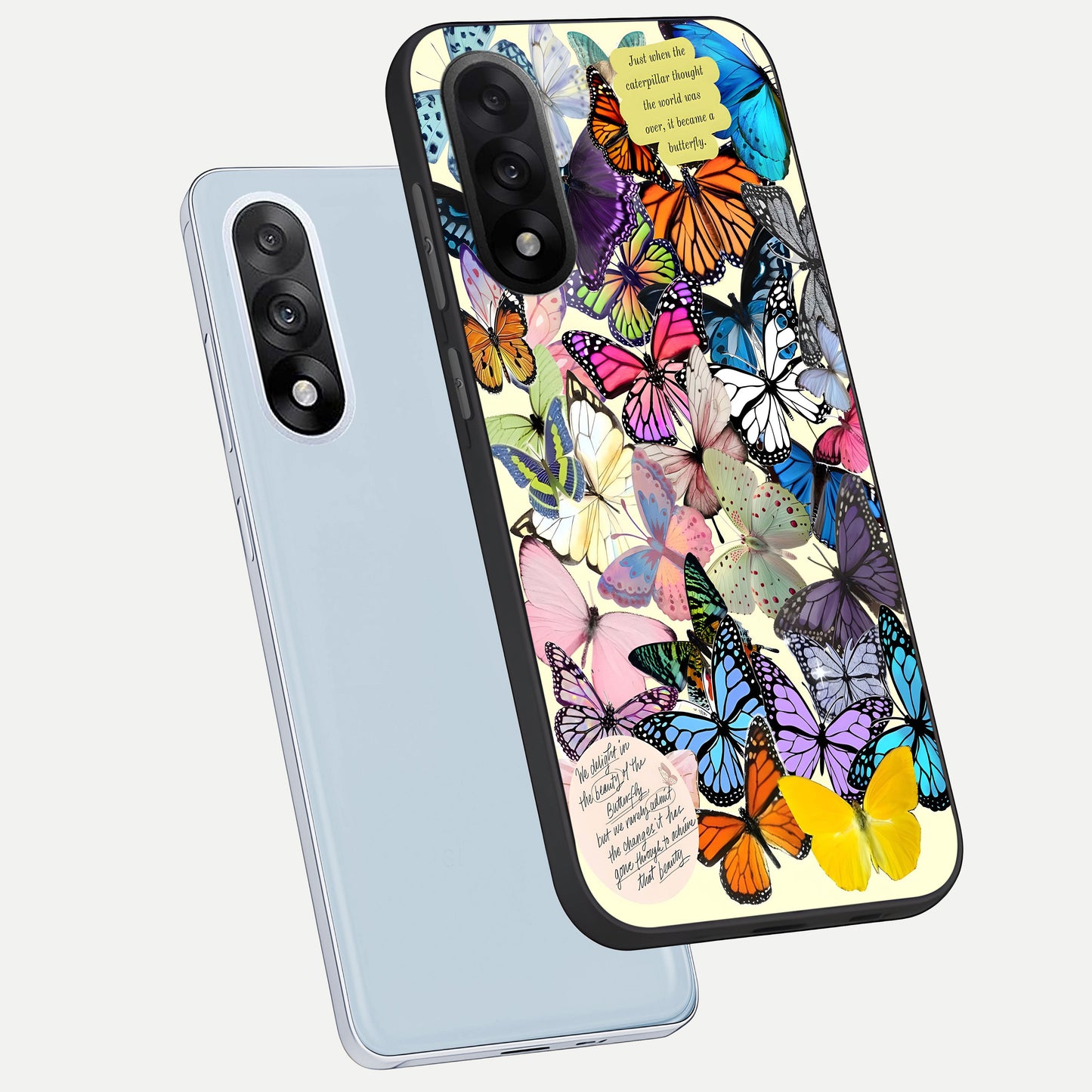  Butterflies Petal Dream phone case For Oneplus Nord 5 showing premium glass back cover with detailed artwork