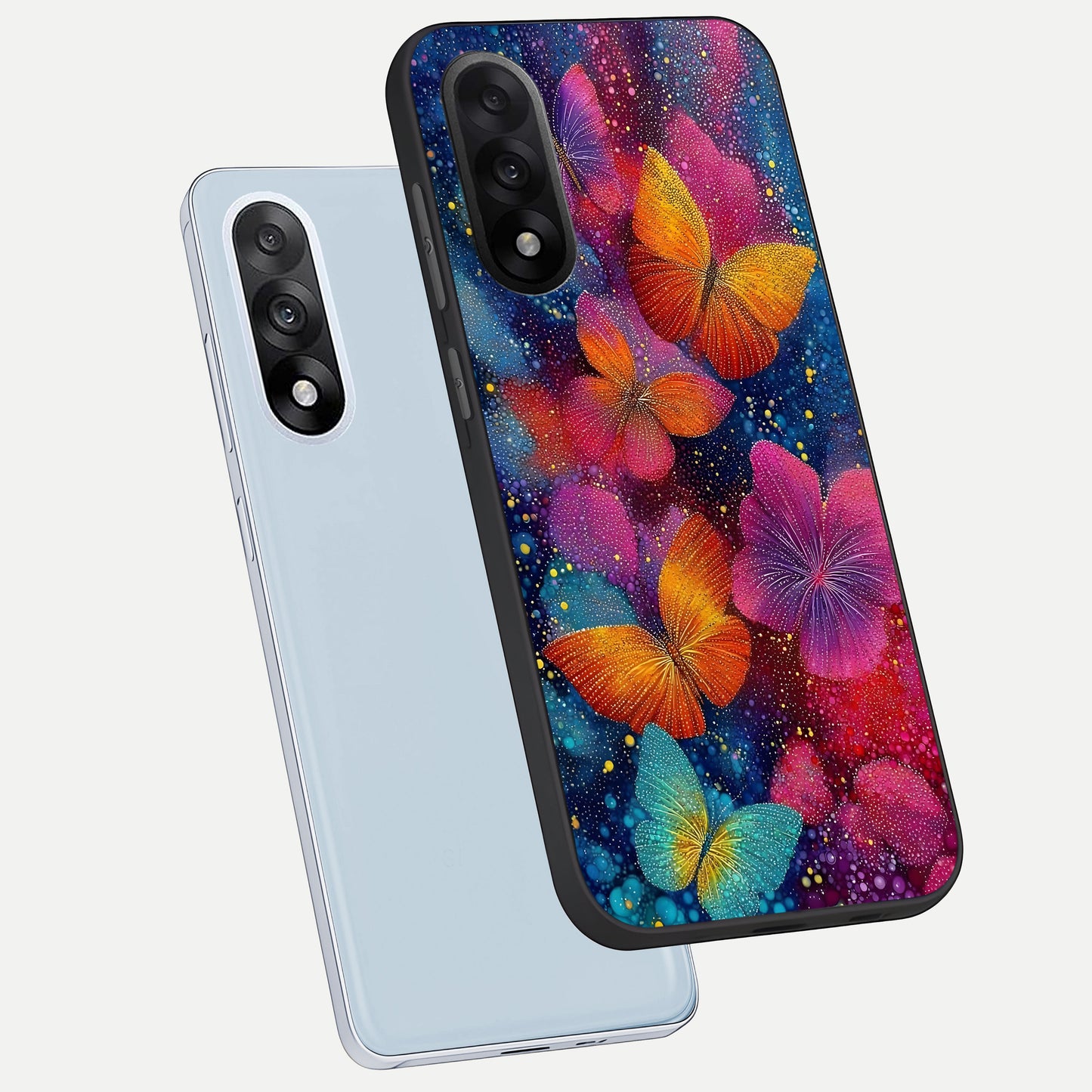 Butterfly Dream Mist phone case For Oneplus Nord 5 showing premium glass back cover with detailed artwork