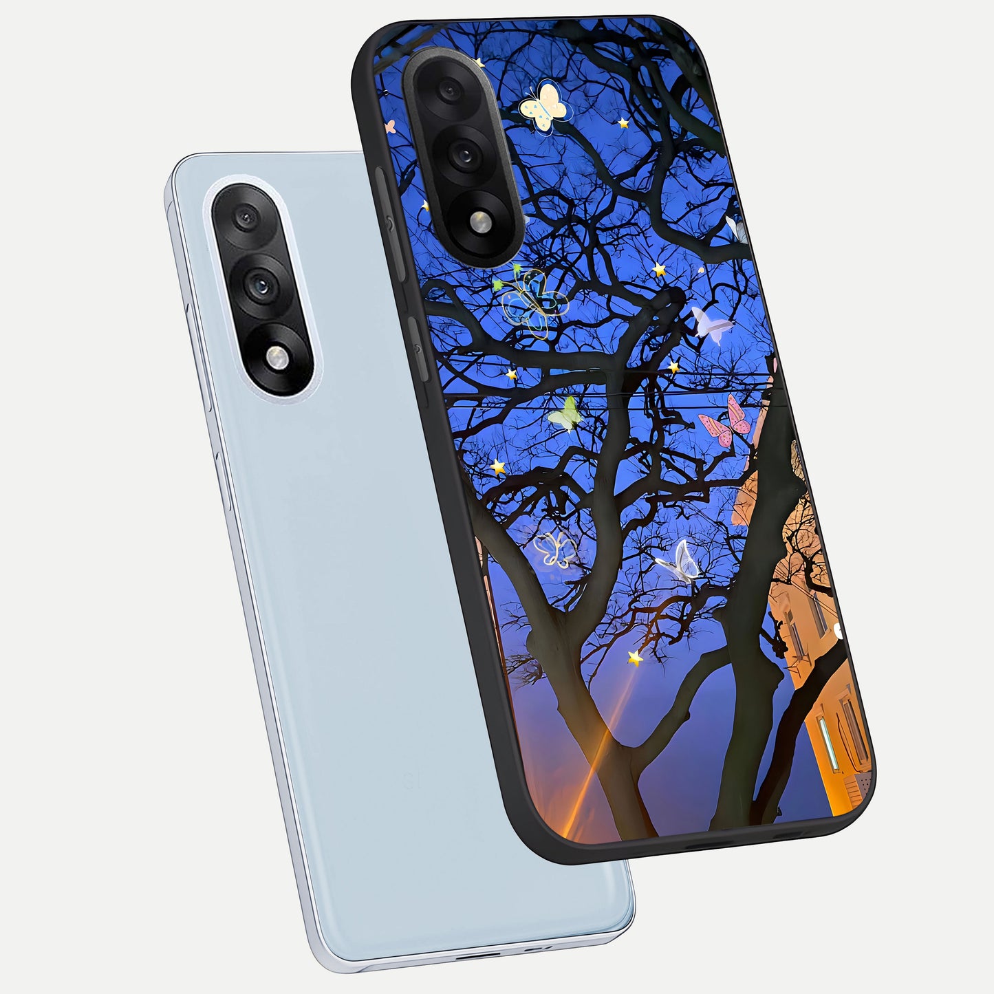  Butterfly Night Magic phone case For Oneplus Nord 5 showing premium glass back cover with detailed artwork
