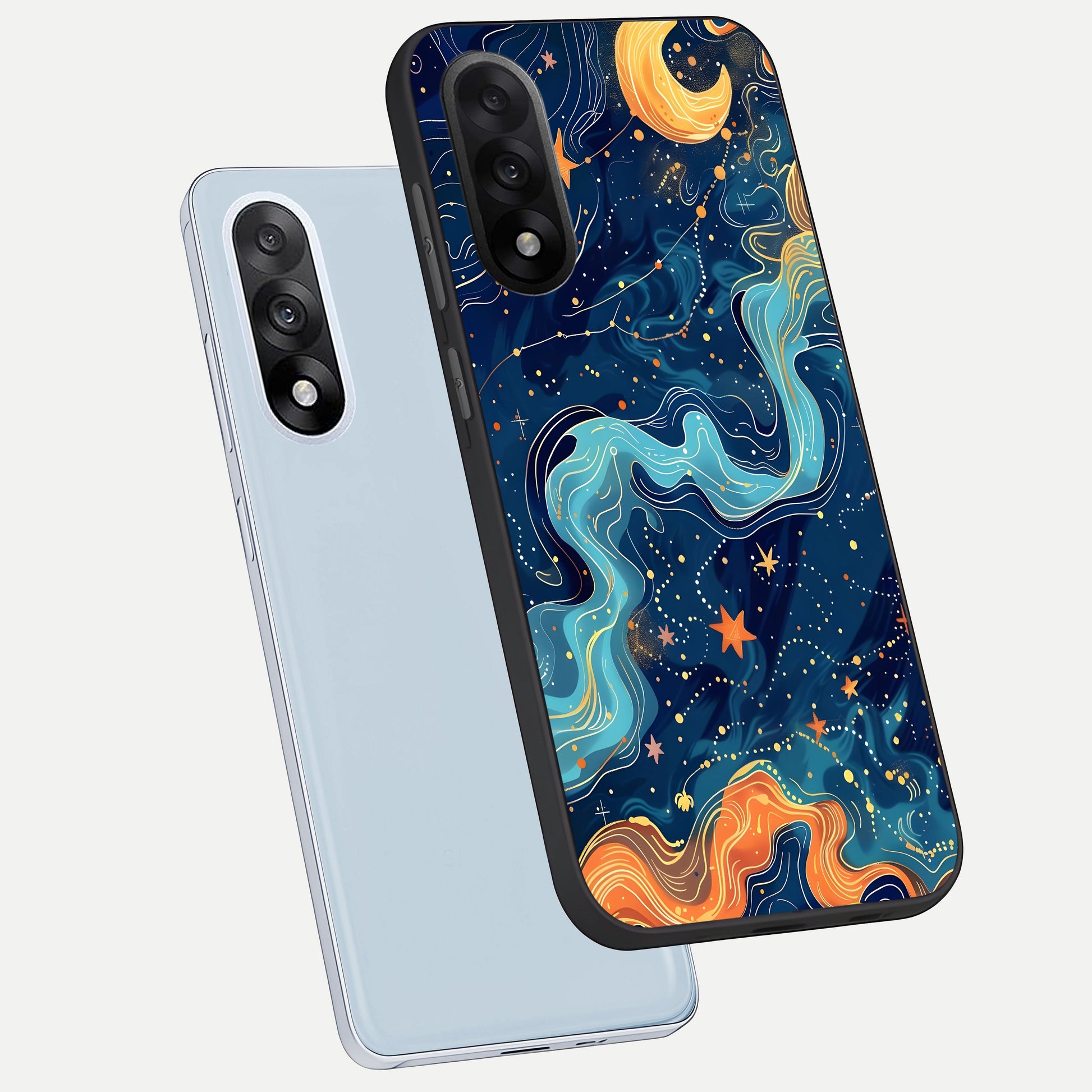  Celestial Dream Flow phone case For Oneplus Nord 5 showing premium glass back cover with detailed artwork