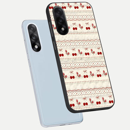  Cherry Bloom Charm phone case For Oneplus Nord 5 showing premium glass back cover with detailed artwork