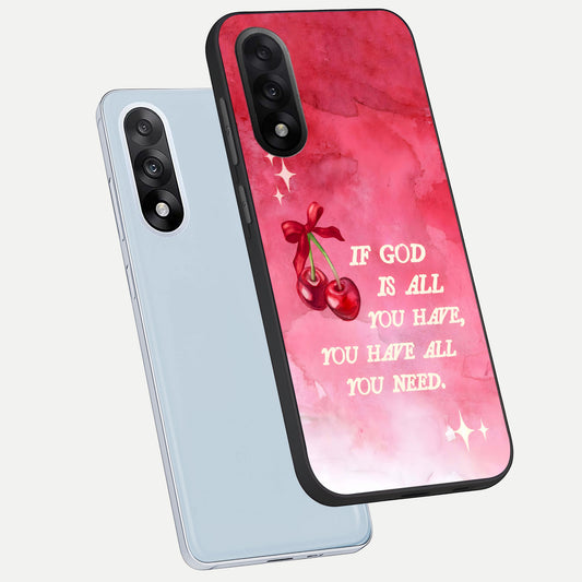  Cherry Quote phone case For Oneplus Nord 5 showing premium glass back cover with detailed artwork